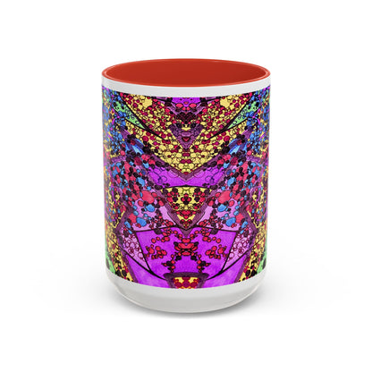 Vibrant Psychedelic Accent Coffee Mug – Colorful Abstract Art (11/15oz)