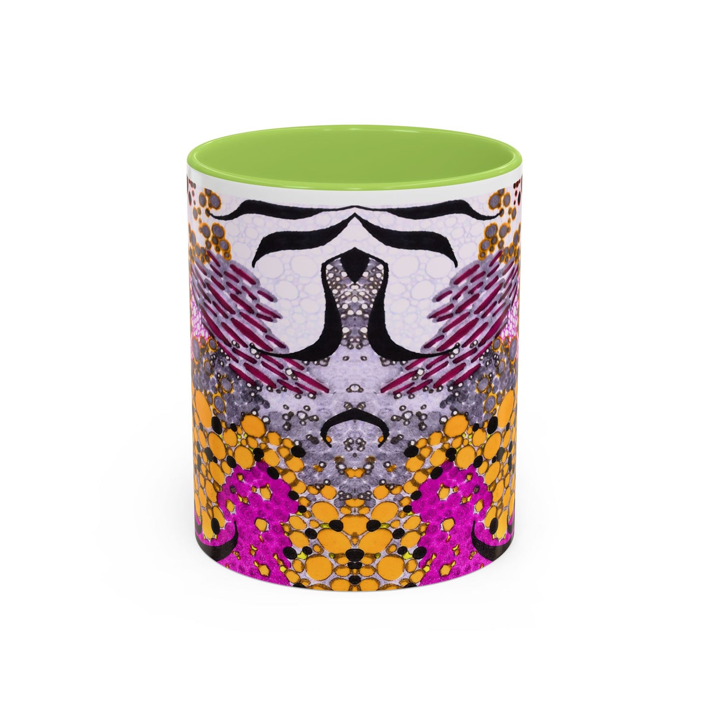 Accent Coffee Mug — Vibrant Abstract Floral Pattern (11/15oz)