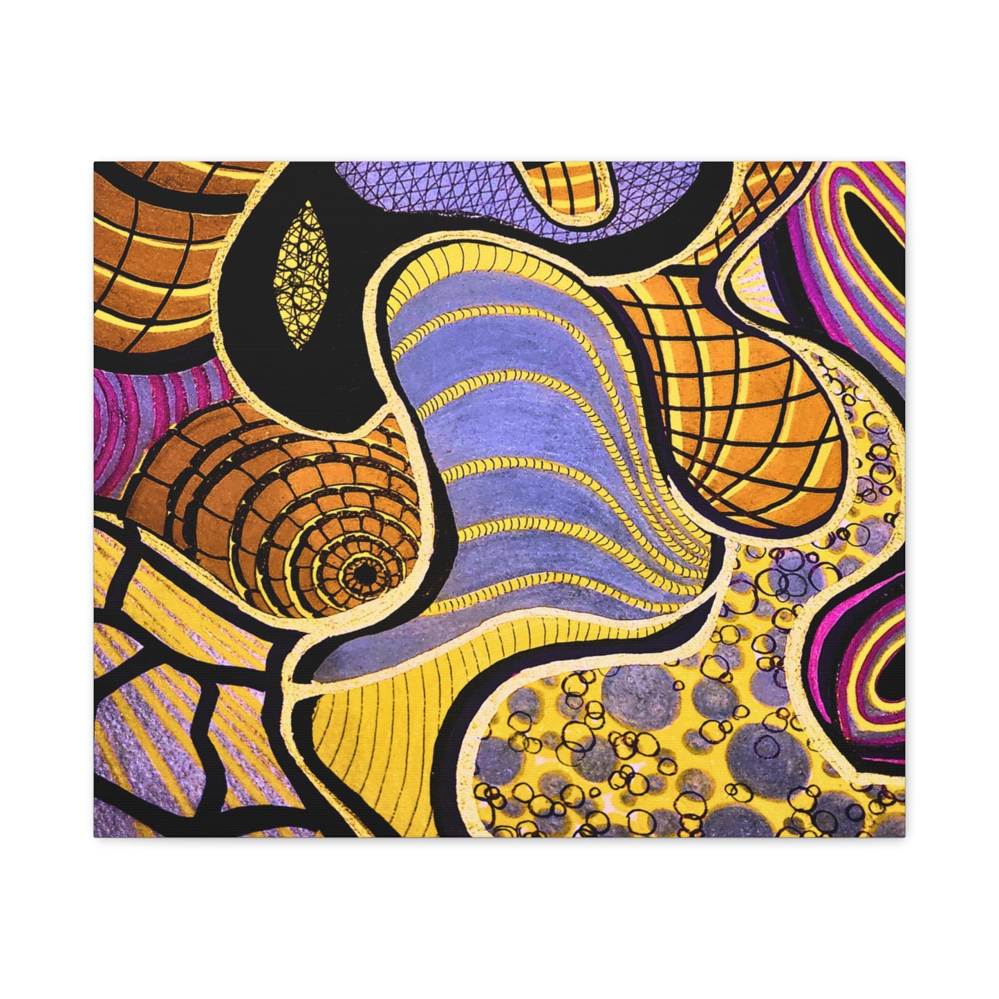 Abstract Gold & Purple Canvas Art