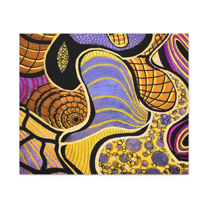 Abstract Gold & Purple Canvas Art