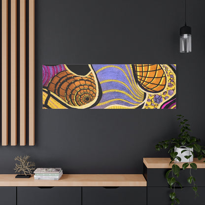 Abstract Gold & Purple Canvas Art