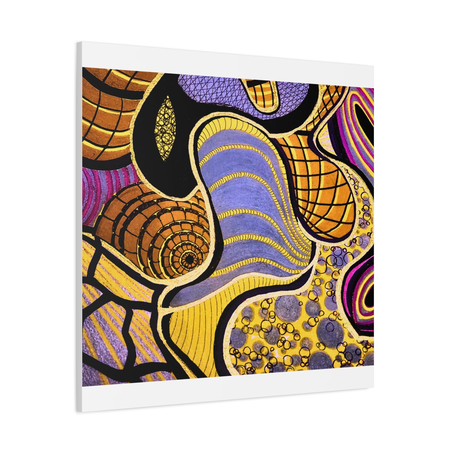 Abstract Gold & Purple Canvas Art