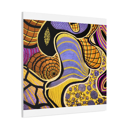 Abstract Gold & Purple Canvas Art