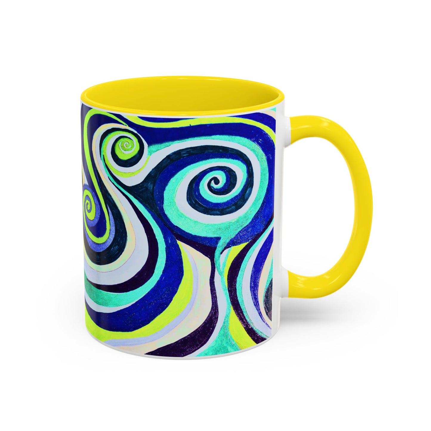 Abstract Swirl Accent Coffee Mug
