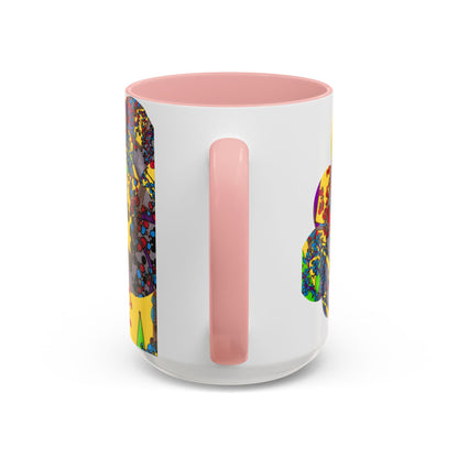 Abstract Colorburst Accent Coffee Mug — Vibrant Pop Art Design
