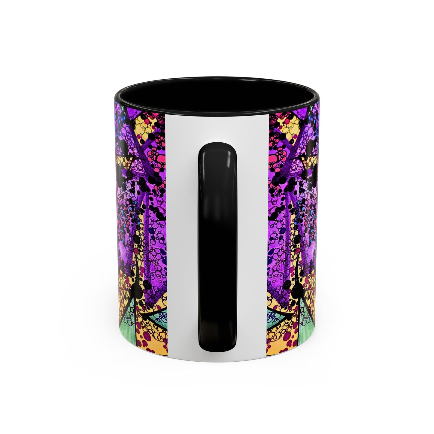 Vibrant Psychedelic Accent Coffee Mug – Colorful Abstract Art (11/15oz)