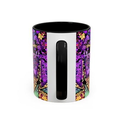 Vibrant Psychedelic Accent Coffee Mug – Colorful Abstract Art (11/15oz)