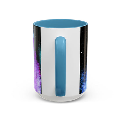 Galaxy Swirl Accent Coffee Mug — Pink Purple Nebula Art (11/15 oz)