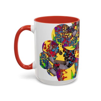 Abstract Colorburst Accent Coffee Mug — Vibrant Pop Art Design