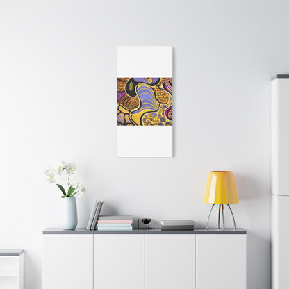 Abstract Gold & Purple Canvas Art