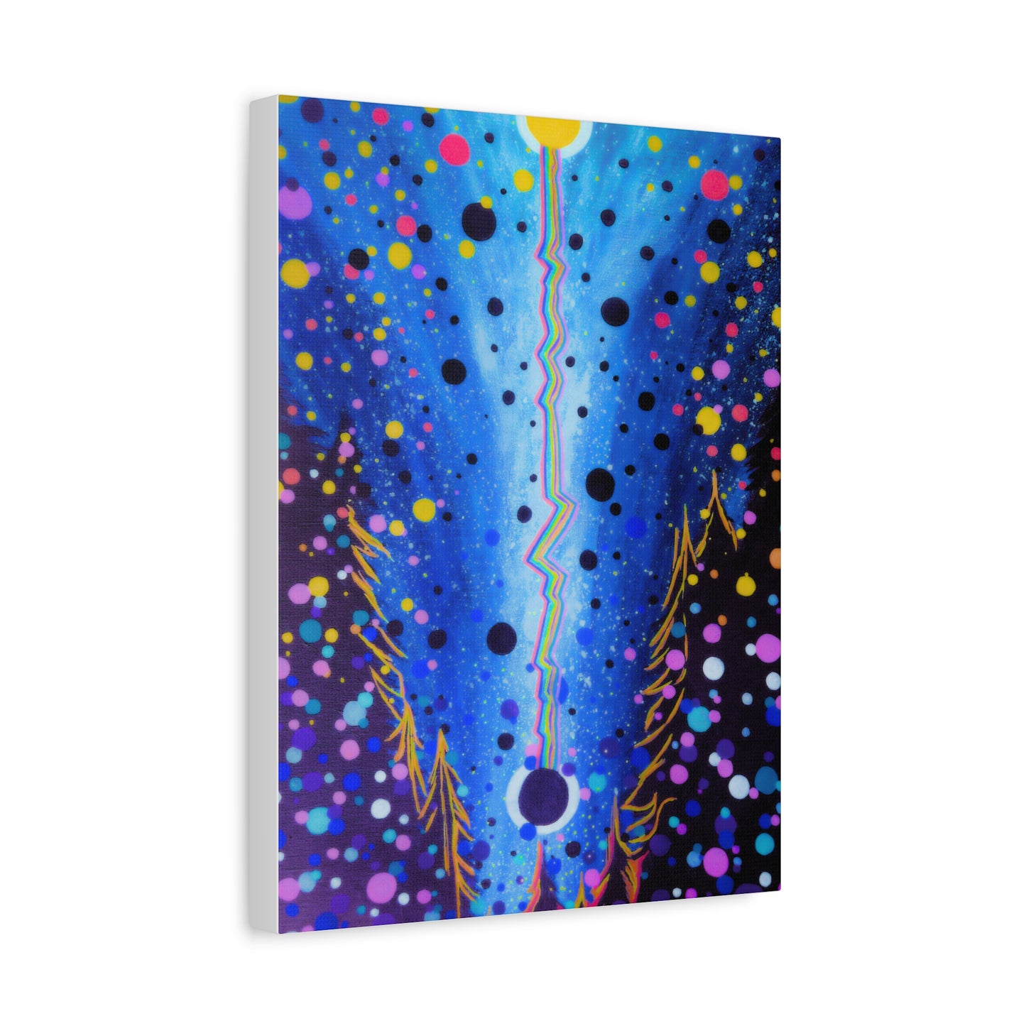 Blue Galaxy Cosmic Night Canvas Art