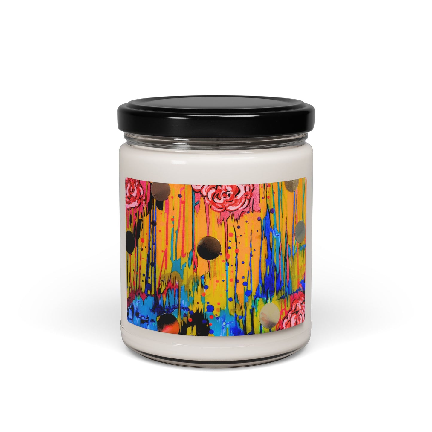 Artistic Floral Soy Candle