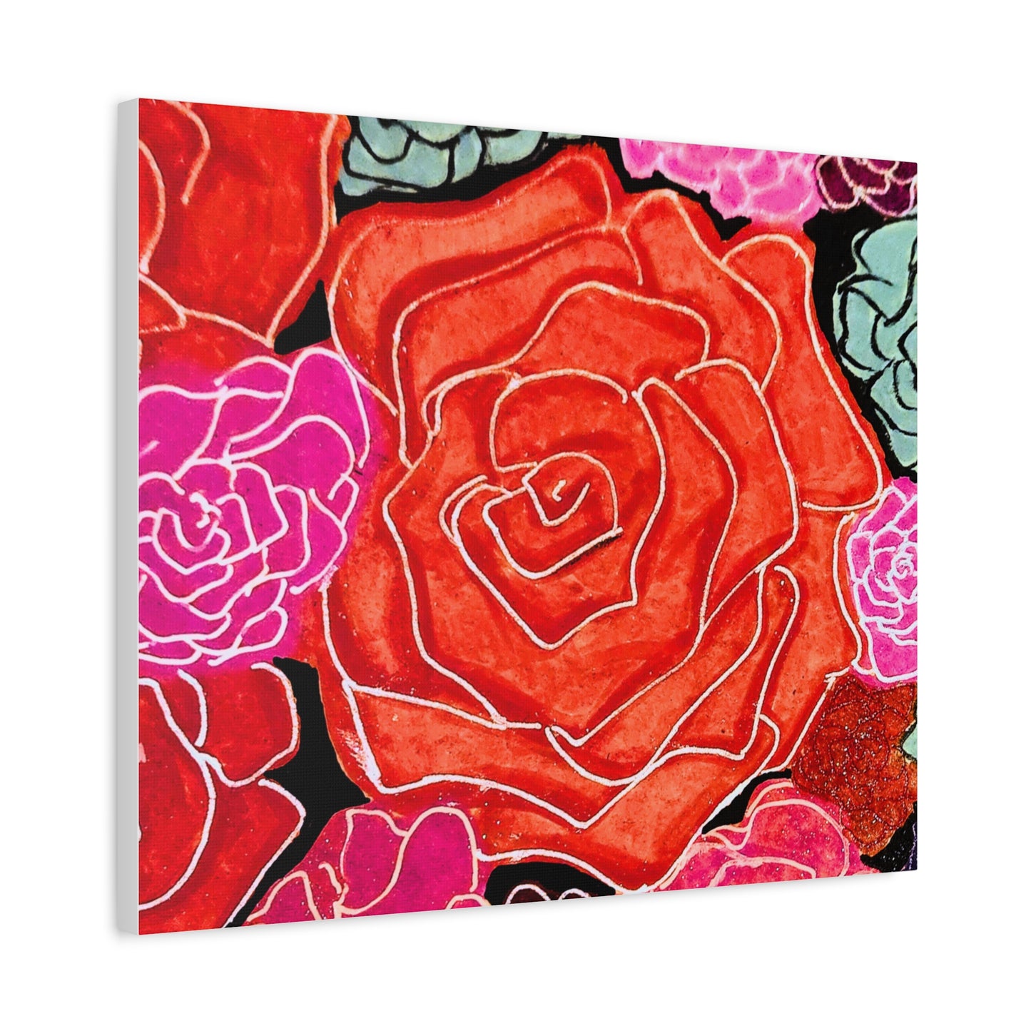 Bold Rose Floral Canvas Print