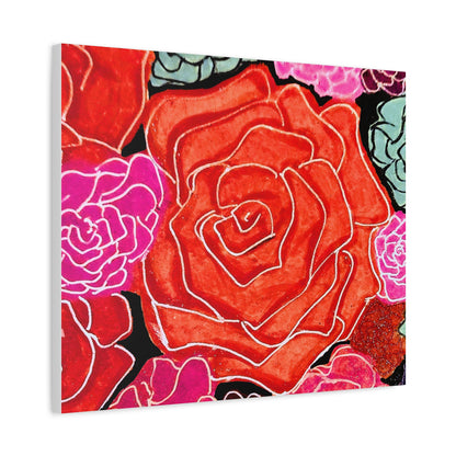 Bold Rose Floral Canvas Print
