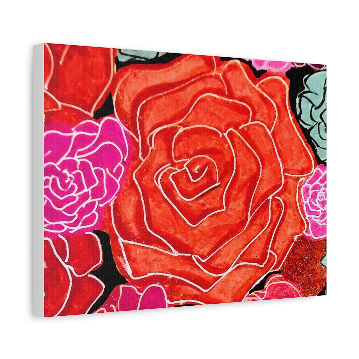 Bold Rose Floral Canvas Print