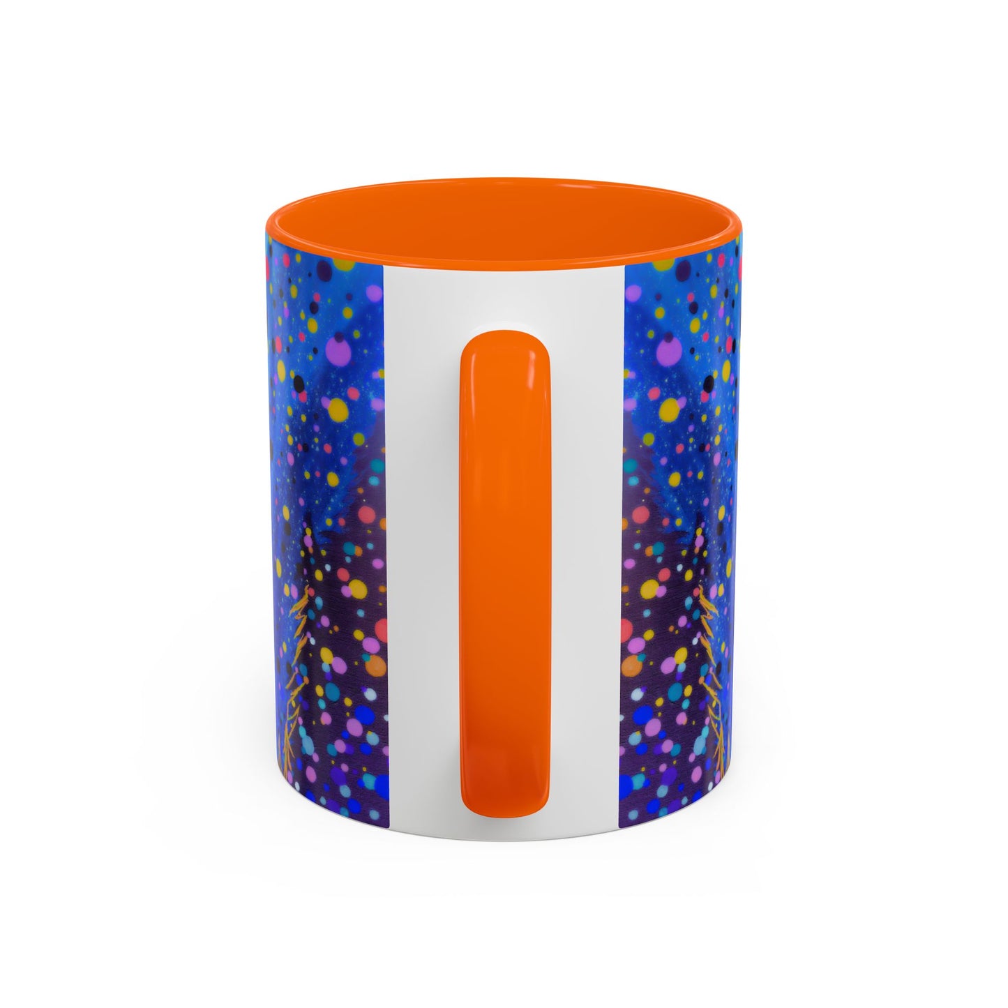 Abstract Galaxy Accent Coffee Mug — Blue Dot Constellation Design (11/15oz)