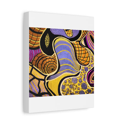 Abstract Gold & Purple Canvas Art
