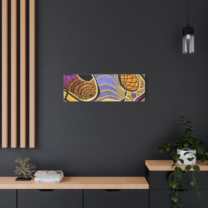 Abstract Gold & Purple Canvas Art
