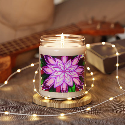 Pink Mandala Bloom Floral Bliss Soy Candle