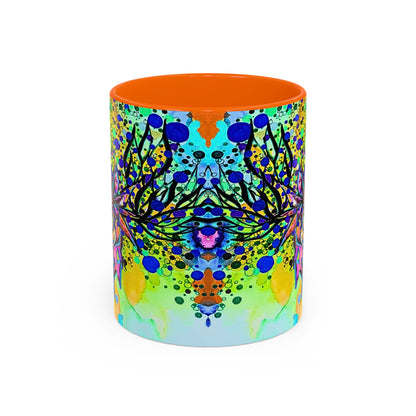 Artistic Floral Coffee Mug — Colorful Watercolor Mandala Accent Mug (11/15oz)