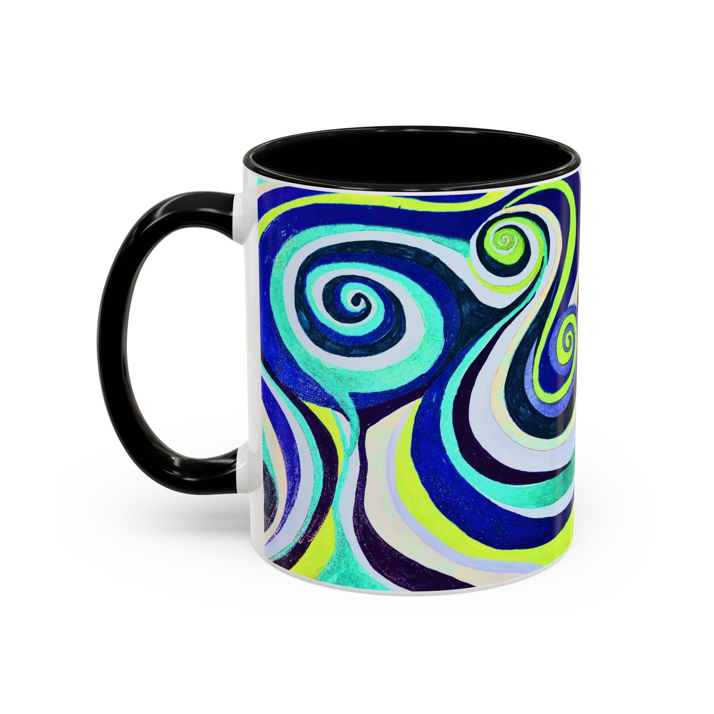 Abstract Swirl Accent Coffee Mug