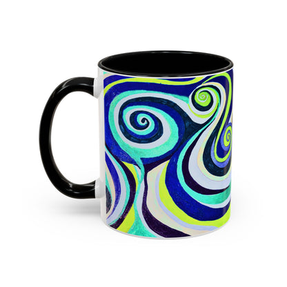 Abstract Swirl Accent Coffee Mug