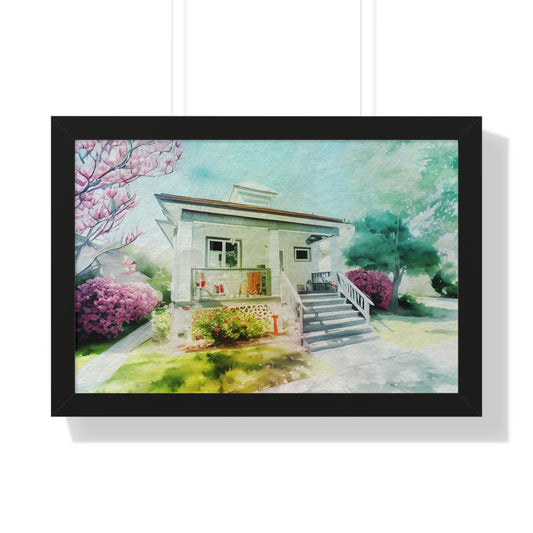 Custom Hand-Illustrated Home Portrait - Watercolor Print