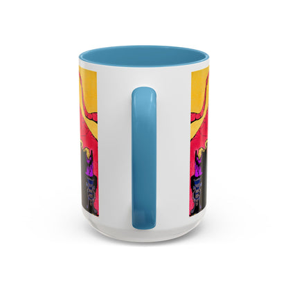 Abstract Mountain Dragon Coffee Mug — Colorful Accent Ceramic Mug (11/15oz)