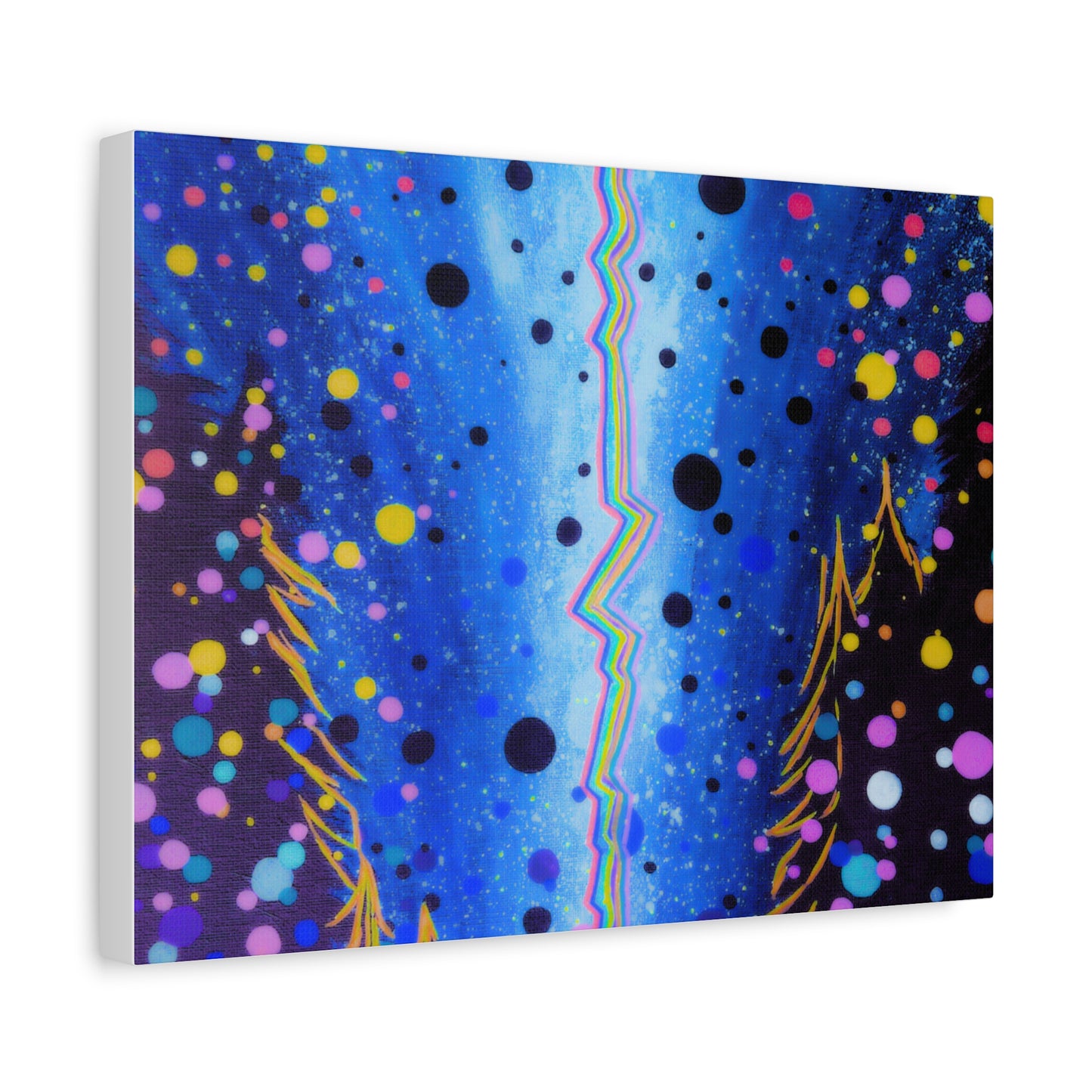 Blue Galaxy Cosmic Night Canvas Art