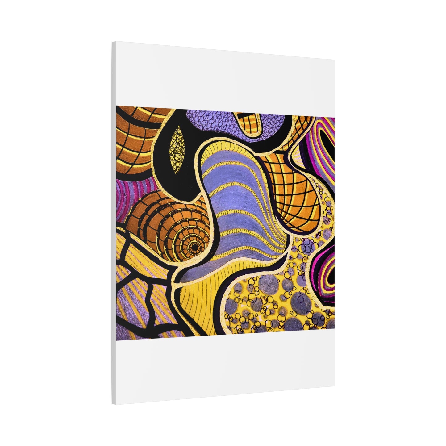 Abstract Gold & Purple Canvas Art