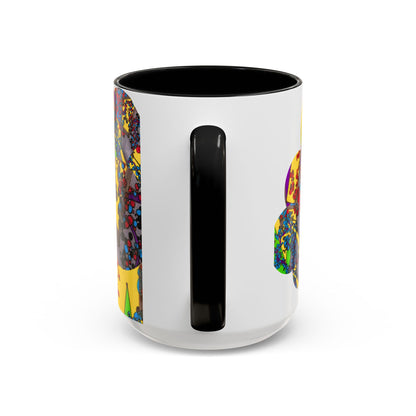 Abstract Colorburst Accent Coffee Mug — Vibrant Pop Art Design