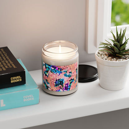 Scented Soy Candle Floral Abstract