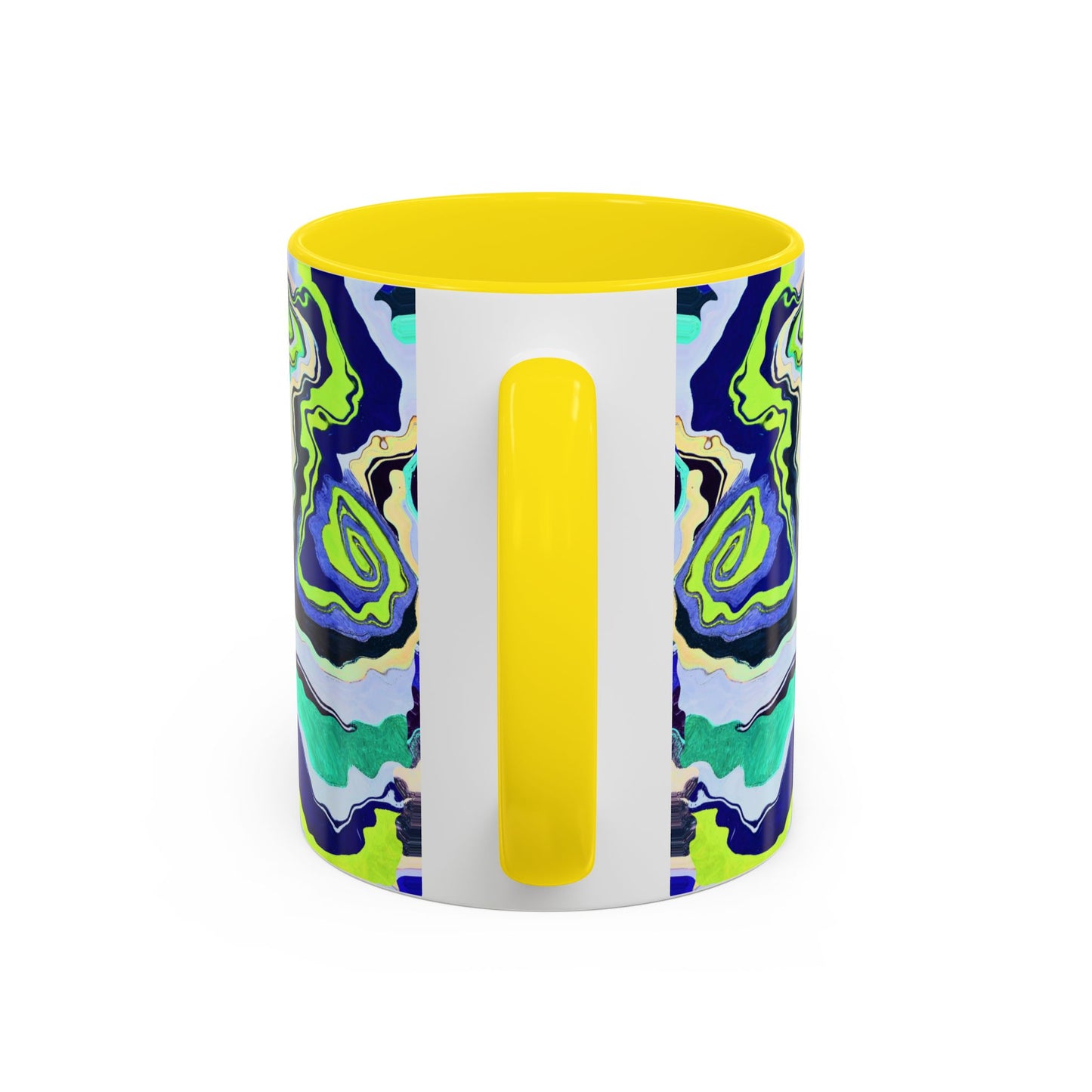 Abstract Blue Swirl Accent Coffee Mug