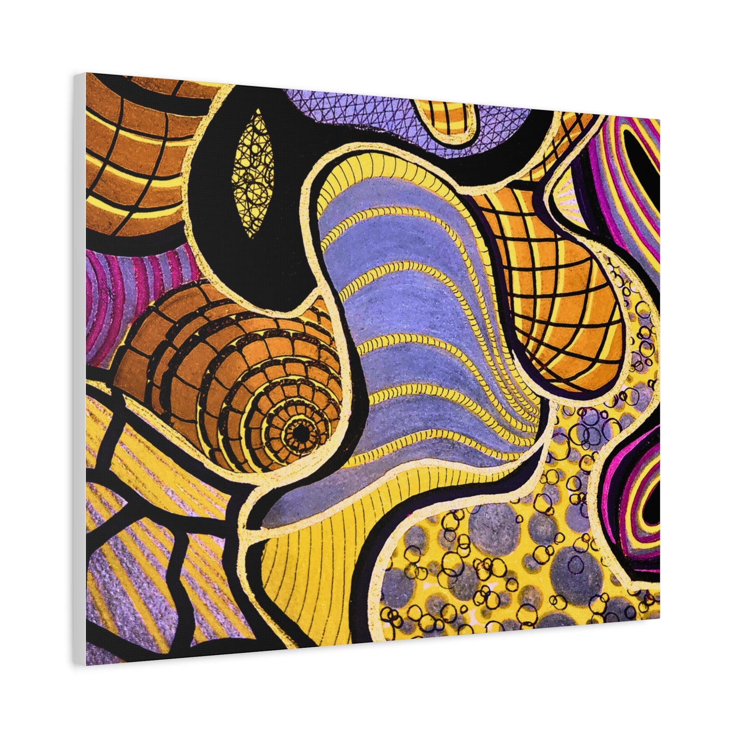Abstract Gold & Purple Canvas Art