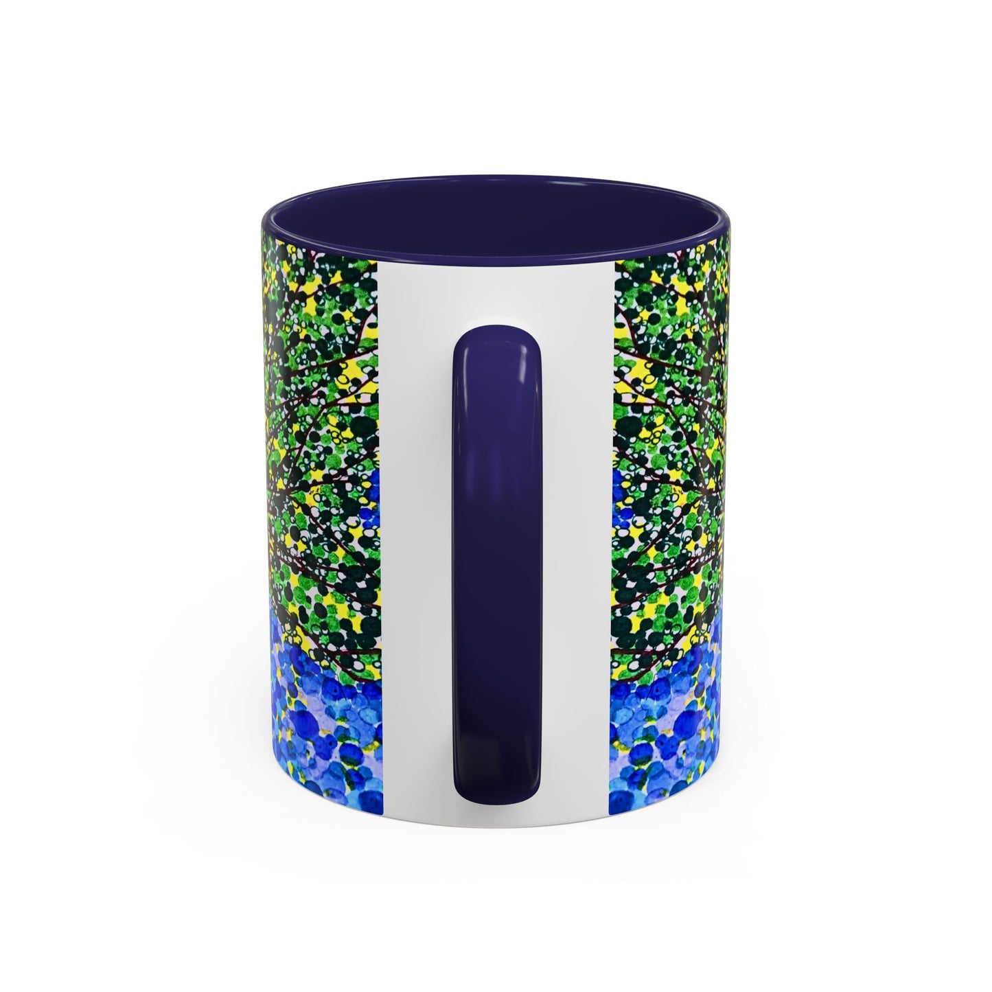 Accent Coffee Mug - Colorful Pointillist Tree Art Cup (11/15 oz)