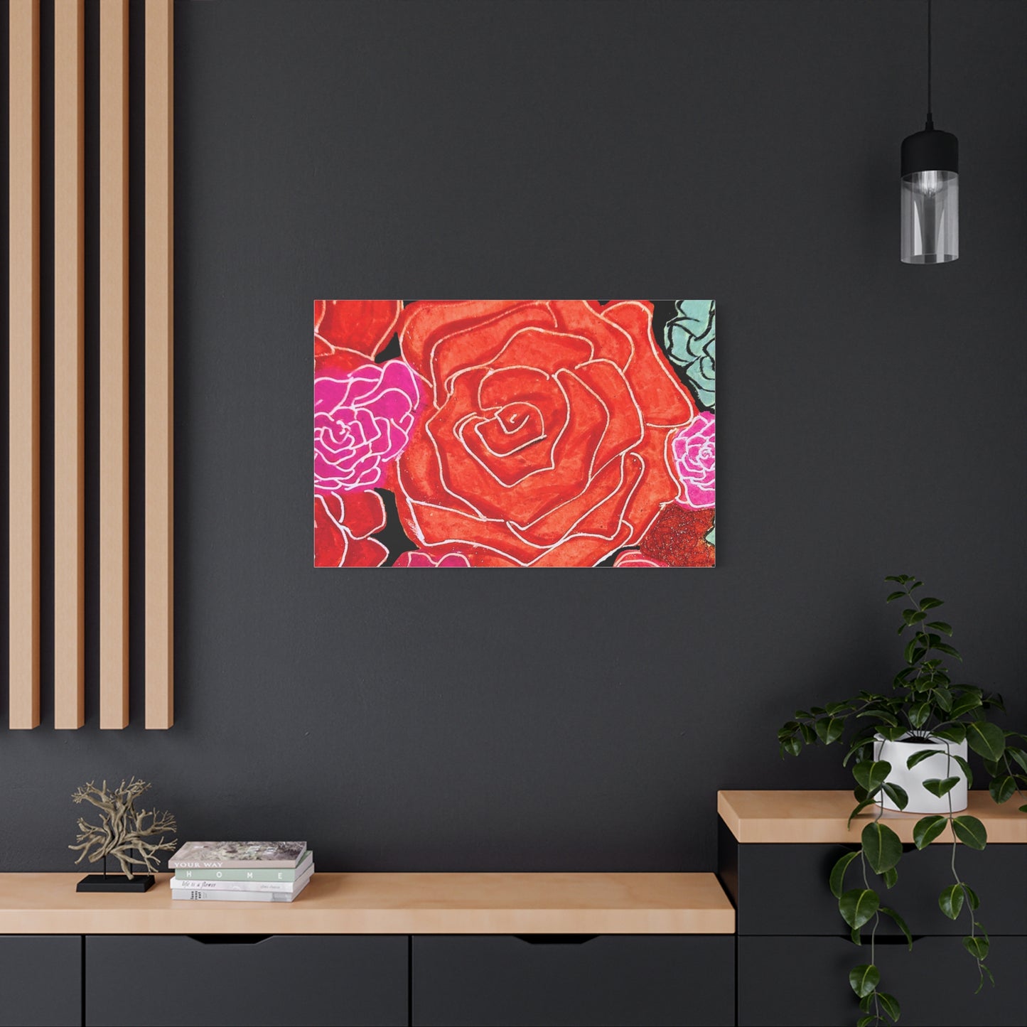 Bold Rose Floral Canvas Print