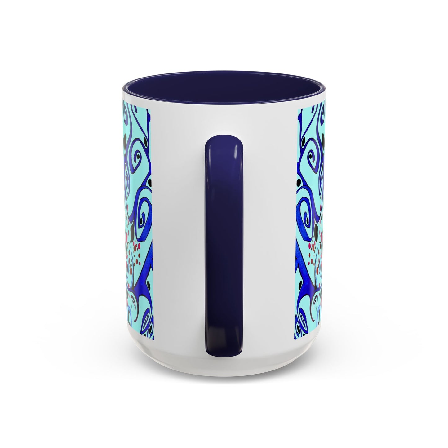 Abstract Floral Accent Coffee Mug