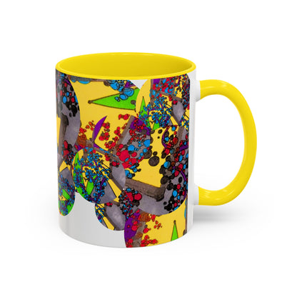 Abstract Colorburst Accent Coffee Mug — Vibrant Pop Art Design