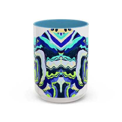Abstract Ocean Waves Accent Mug