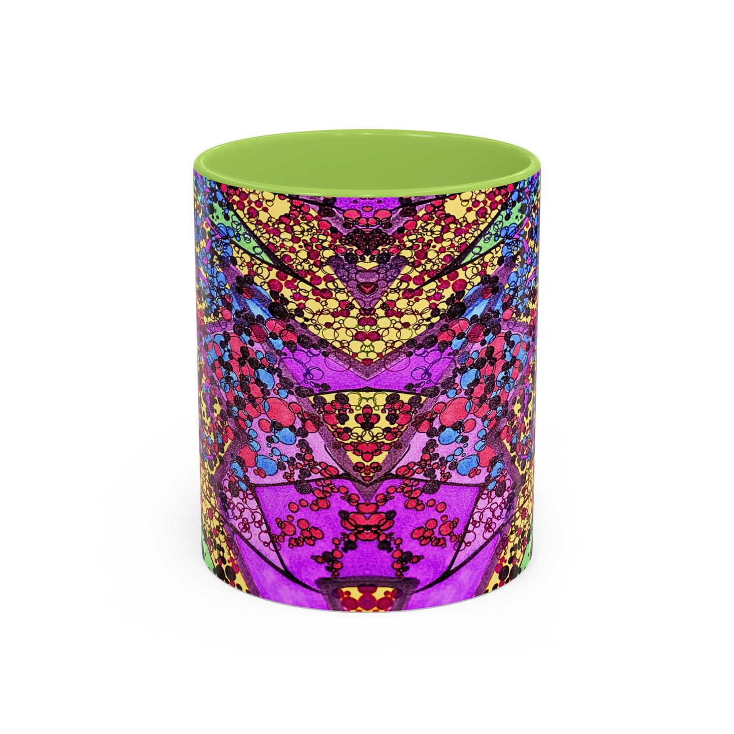 Vibrant Psychedelic Accent Coffee Mug – Colorful Abstract Art (11/15oz)
