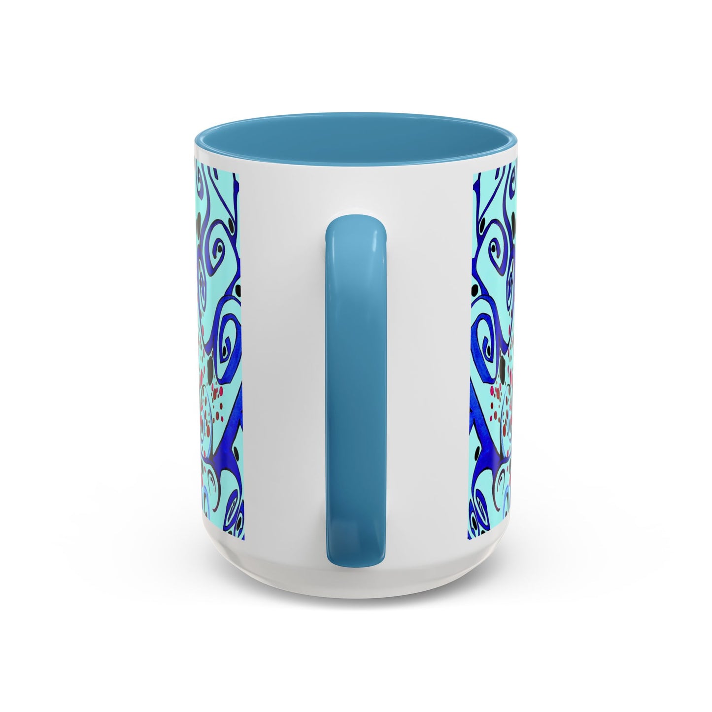 Abstract Floral Accent Coffee Mug