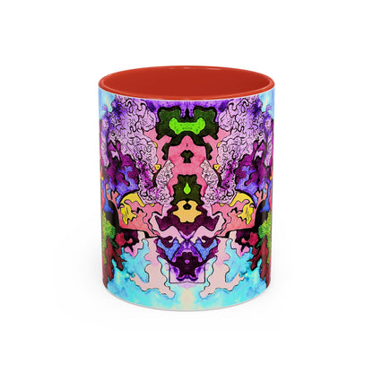 Abstract Colorful Art Coffee Mug — Vibrant Symmetry Accent Mug