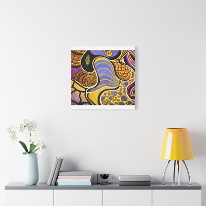 Abstract Gold & Purple Canvas Art