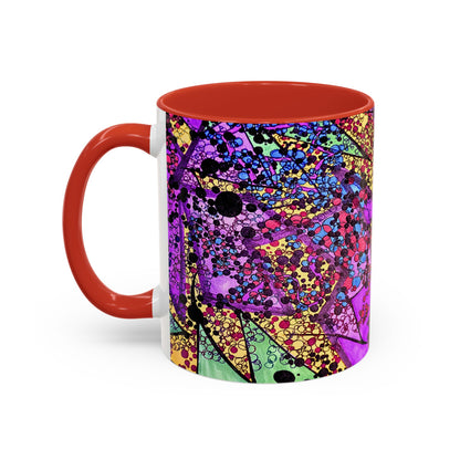 Vibrant Psychedelic Accent Coffee Mug – Colorful Abstract Art (11/15oz)