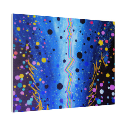 Blue Galaxy Cosmic Night Canvas Art
