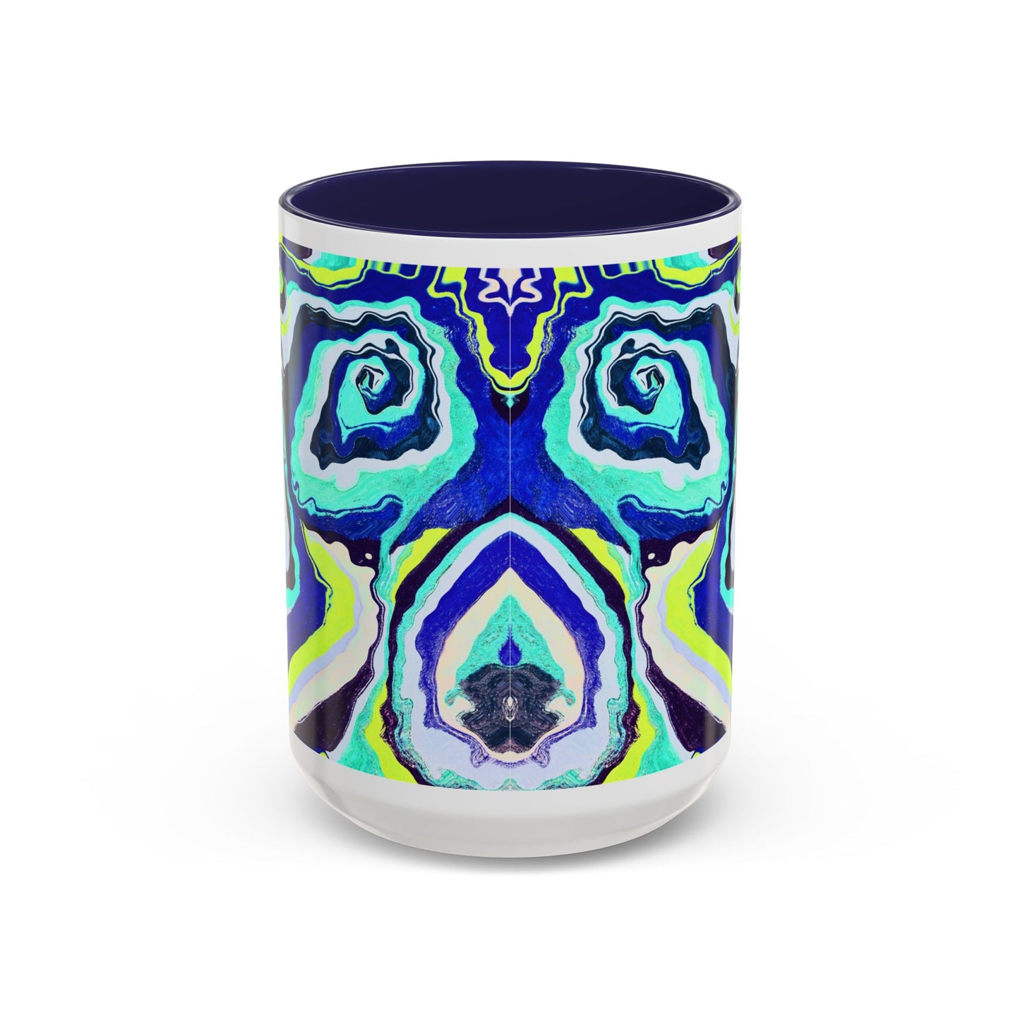 Abstract Blue Swirl Accent Coffee Mug