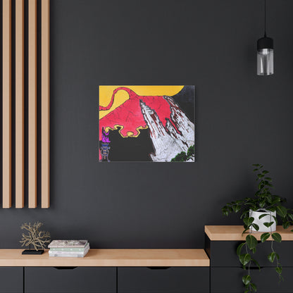 Surreal Mountain Flame Matte Canvas Wall Art