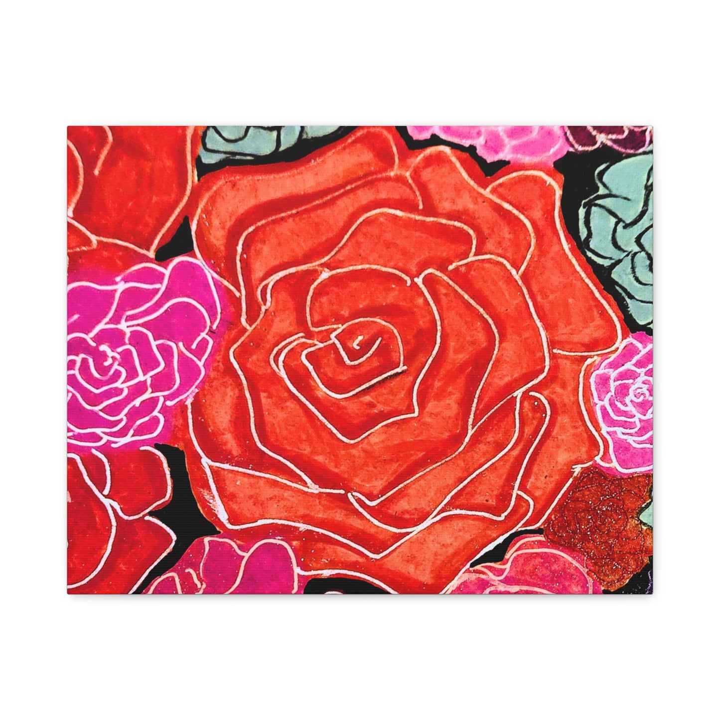 Bold Rose Floral Canvas Print