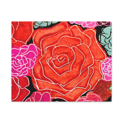 Bold Rose Floral Canvas Print