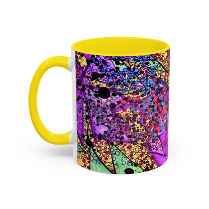 Vibrant Psychedelic Accent Coffee Mug – Colorful Abstract Art (11/15oz)